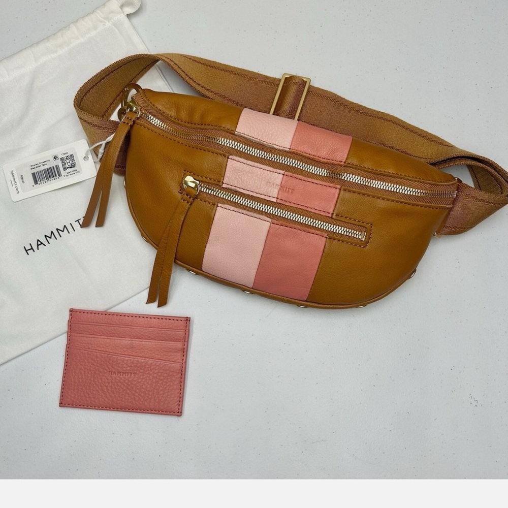 Hammitt Tan and Pink Women's Crossbody Bag